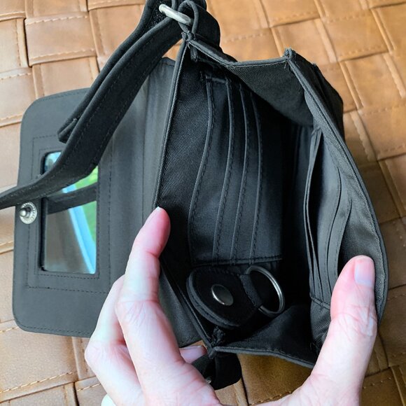 NWOT Black Nylon Crossbody Bag - Picture 3 of 5